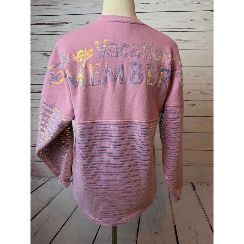 Disney‎ Spirit Jersey XS Extra Small Vacation Sequins Mickey Mouse Sweatshirt